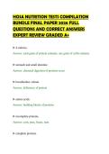 HOSA NUTRITION TESTS COMPILATION&NewLine;BUNDLE FINAL PAPER 2026 FULL&NewLine;QUESTIONS AND CORRECT ANSWERS&NewLine;EXPERT REVIEW GRADED A&plus;