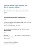 SmartServe Exam Actual Questions and Correct Answers&vert; 2026&sol;27 Updated