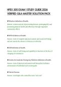 HPEX 300 EXAM 1 STUDY GUIDE 2026&NewLine;VERIFIED Q&A MASTER SOLUTION PACK&NewLine;