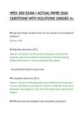 HPEX 300 EXAM 1 ACTUAL PAPER 2026&NewLine;QUESTIONS WITH SOLUTIONS GRADED A&plus;