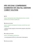 HPEX 300 EXAM 1 COMPREHENSIVE&NewLine;EXAMINATION TEST 2026 FULL QUESTIONS&NewLine;CORRECT SOLUTIONS&NewLine;