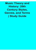 Music Theory and History 20th Century Styles Genres and Terms Study Guide 2025&sol; 2026 Complete Music Theory Preparation Material
