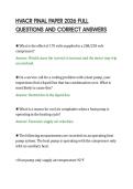 HVACR FINAL PAPER 2026 FULL&NewLine;QUESTIONS AND CORRECT ANSWERS