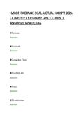 HVACR PACKAGE DEAL ACTUAL SCRIPT 2026&NewLine;COMPLETE QUESTIONS AND CORRECT&NewLine;ANSWERS GRADED A&plus;