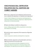 HVACR PACKAGE DEAL CERTIFICATION&NewLine;EVALUATION 2026 FULL QUESTIONS AND&NewLine;CORRECT ANSWERS
