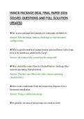 HVACR PACKAGE DEAL FINAL PAPER 2026&NewLine;SOLVED QUESTIONS AND FULL SOLUTION&NewLine;UPDATED&NewLine;