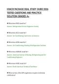 HVACR PACKAGE DEAL STUDY GUIDE 2026&NewLine;TESTED QUESTIONS AND PRACTICE&NewLine;SOLUTION GRADED A&plus;