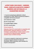 2026-2027 LATEST NURS 3365 EXAM 2 - NURSING&NewLine;EXAM &vert; COMPLETE EXAM WITH CORRECT&NewLine;ANSWERS AND RATIONALES&period; A&plus;&NewLine;GUARANTEED SUCCESS