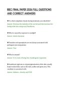 IBEC FINAL PAPER 2026 FULL QUESTIONS&NewLine;AND CORRECT ANSWERS&NewLine;