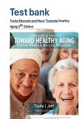 Test bank for Touhy Ebersole and Hess&rsquo; Towards Healthy Aging 9th Edition&vert;&vert;ISBN 978-0323321389&vert;&vert;Latest Edition