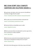 IBEC EXAM SCRIPT 2026 COMPLETE&NewLine;QUESTIONS AND SOLUTIONS GRADED A&plus;