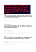 NEW JERSEY RADON TECHNICIAN&NewLine;VOCAB & NOTESLATEST 2026&sol;2027&NewLine;ACTUAL EXAM QUESTIONS WITH&NewLine;CORRECT ANSWERS 100&percnt; VERIFIED&NewLine;GRADED A&plus;