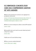 ICC REINFORCED CONCRETE STUDY&NewLine;GUIDE 2026 COMPREHENSIVE QUESTION&NewLine;SET WITH ANSWERS&NewLine;