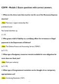 CDFM - Module 3 Exam questions with correct answers&period;