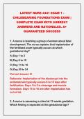 2026-2027 LATEST NURS 4341 EXAM 1 -&NewLine;CHILDBEARING FOUNDATIONS EXAM &vert;&NewLine;COMPLETE EXAM WITH CORRECT&NewLine;ANSWERS AND RATIONALES&period; A&plus;&NewLine;GUARANTEED SUCCESS