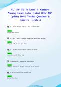 NU 176&sol; NU176 Exam 4&ndash; Geriatric Nursing Guide&vert; Galen &lpar;Latest 2026&sol; 2027 Update&rpar; 100&percnt; Verified Questions & Answers &vert; Grade A&NewLine;