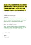 JERSEY COLLEGE MEDSURG 1 RN MIDTERM&NewLine;EXAM 2026 EXAM SCRIPT QUESTIONS AND&NewLine;VERIFIED ANSWERS COMPLETE STUDY&NewLine;PACKAGE ACCURATE PREP GRADED A&plus;