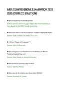 IMDP COMPREHENSIVE EXAMINATION TEST&NewLine;2026 CORRECT SOLUTIONS&NewLine;