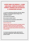 2026-2027 LATEST NURS 3325 MODULE 4 - ELDER&NewLine;CARE EXAM &vert; COMPLETE EXAM WITH&NewLine;CORRECT ANSWERS AND RATIONALES&period;&NewLine;A&plus; GUARANTEED SUCCESS