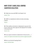 IMDP STUDY GUIDE 2026 VERIFIED&NewLine;QUESTION SOLUTION&NewLine;