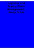 Logistics and Supply Chain Management Study Guide 2025&sol; 2026 Complete Operations and Business Logistics Preparation Material