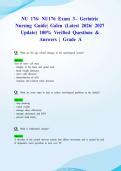NU 176&sol; NU176 Exam 3&ndash; Geriatric Nursing Guide&vert; Galen &lpar;Latest 2026&sol; 2027 Update&rpar; 100&percnt; Verified Questions & Answers &vert; Grade A