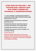 2026-2027 LATEST NURS 4581 BSN EXAM 1 - BSN&NewLine;CAPSTONE EXAM &vert; COMPLETE EXAM&NewLine;WITH CORRECT ANSWERS AND&NewLine;RATIONALES&period; A&plus; GUARANTEED SUCCESS