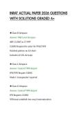 INRAT ACTUAL PAPER 2026 QUESTIONS&NewLine;WITH SOLUTIONS GRADED A&plus;