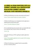LA SERIES 103 EXAM QUESTIONS WITH ALL&NewLine;CORRECT ANSWERS 2026 CERTIFICATION&NewLine;EVALUATION CORRECT ANSWERS&NewLine;DETAILED STUDY RESOURCE GRADED A&plus;