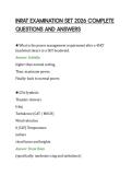 INRAT EXAMINATION SET 2026 COMPLETE&NewLine;QUESTIONS AND ANSWERS