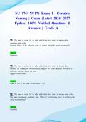 NU 176&sol; NU176 Exam 1&ndash; Geriatric Nursing &vert; Galen &lpar;Latest 2026&sol; 2027 Update&rpar; 100&percnt; Verified Questions & Answers &vert; Grade A