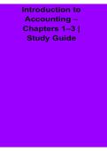 Introduction to Accounting Chapters 1&ndash;3 Study Guide 2025&sol; 2026 Complete Accounting Preparation Material