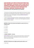 G33 MASTER GAS PIPE FITTER EXAM PRACTICE TEST 2026&sol;2027 &vert; UPDATED STUDY GUIDE WITH VERIFIED ANSWERS&comma; DETAILED RATIONALES & GAS FITTING CERTIFICATION PREPARATION MATERIAL &lpar;INSTANT DOWNLOAD PDF&rpar;
