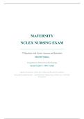 Maternity NCLEX Nursing Exam &vert; 2026&sol;2027 Edition &vert; 75 Questions with Correct Answers and Rationales &vert; Comprehensive Maternal-Newborn Nursing Review