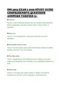 INS 3003 EXAM 2 2026 STUDY GUIDE&NewLine;COMPREHENSIVE QUESTIONS&NewLine;ANSWERS VERIFIED A&plus;&NewLine;