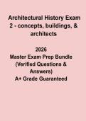 Architectural History Exam 2&colon; Concepts&comma; Buildings & Architects Study Guide&comma; Practice Questions & Revision Notes &lpar;2026 Updated&rpar;