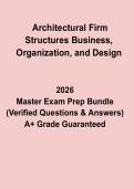 Architectural Firm Structures&colon; Business&comma; Organization & Design Study Guide&comma; Management Concepts & Practice Notes &lpar;2026 Updated&rpar;
