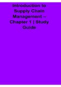 Introduction to Supply Chain Management Chapter 1 Study Guide 2025&sol; 2026 Complete Operations and Supply Chain Preparation Material