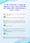 NU 180&sol; NU180 Exam 2&ndash; Nursing and Healthcare II Prep &vert; Galen &lpar;Latest 2026&sol; 2027 Update&rpar; 100&percnt; Verified Questions & Answers &vert; Grade A&NewLine;