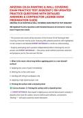 ARIZONA CR-34 PAINTING & WALL COVERING EXAM PRACTICE TEST 2026&sol;2027 &vert; 200 UPDATED PRACTICE QUESTIONS WITH DETAILED ANSWERS & CONTRACTOR LICENSE EXAM PREPARATION GUIDE