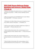 WGU D487 Secure Software Design&NewLine;Questions and Answers &vert; Study Guide&NewLine;&vert; Grade A&plus;