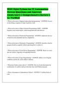 WGU D522 Python for IT Automation&NewLine;Newest Questions and Answers&NewLine;&lpar;2026&sol;2027&rpar; &vert; Comprehensive Review &vert;&NewLine;A&plus; Verified