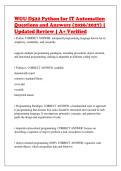 WGU D522 Python for IT Automation Exam Bundle with Complete Solutions