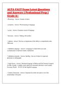 ALTA CALT Exam Latest Questions&NewLine;and Answers &vert; Professional Prep &vert;&NewLine;Grade A&plus;