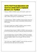 ALTA CALT Exam Bundle with Complete Solutions