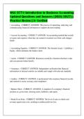 WGU D774 Introduction to Business Accounting&NewLine;Updated Questions and Answers &lpar;2026&sol;2027&rpar; &vert;&NewLine;Practice Review &vert; A&plus; Verified