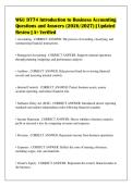 WGU D774 Introduction to Business Accounting Exam Bundle with Complete Solutions
