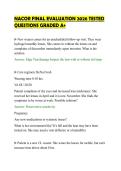 NACOR FINAL EVALUATION 2026 TESTED&NewLine;QUESTIONS GRADED A&plus;&NewLine;