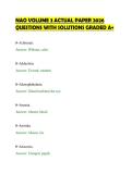 NAO VOLUME 3 ACTUAL PAPER 2026&NewLine;QUESTIONS WITH SOLUTIONS GRADED A&plus;