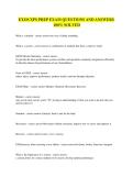 EXOS XPS PREP EXAM QUESTIONS AND ANSWERS 100&percnt; SOLVED